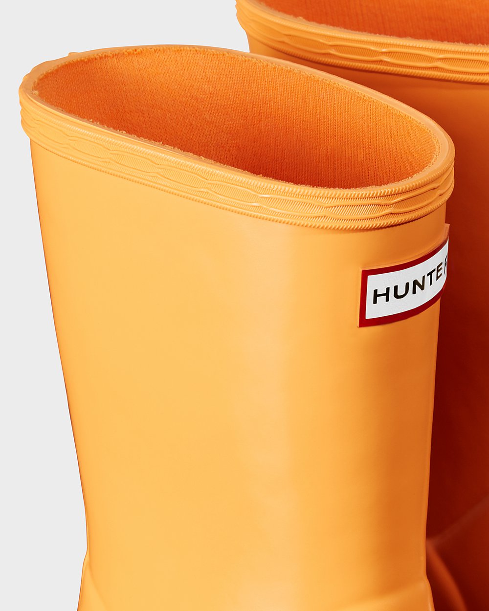 Kids Hunter Rain Boots Orange - Original First Classic Gloss - 0193458-JH